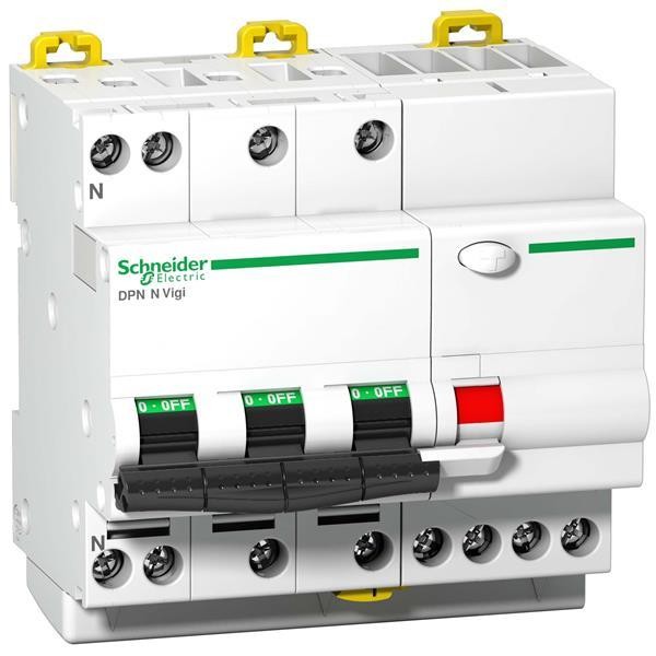 Автомат дифференциального тока АВДТ Schneider Electric Acti9 DPN Vigi 4п 40А 30мА 6,0кА C тип AC